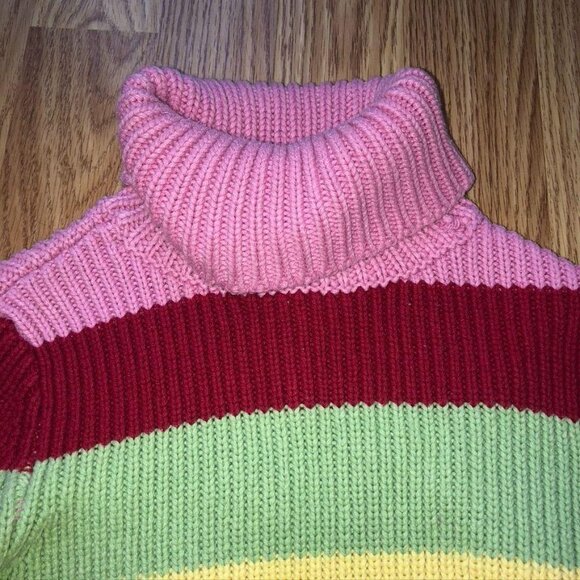 Colorful Kids Turtleneck Sweater Size S 5/6 By The Childrens Place - Picture 2 of 5